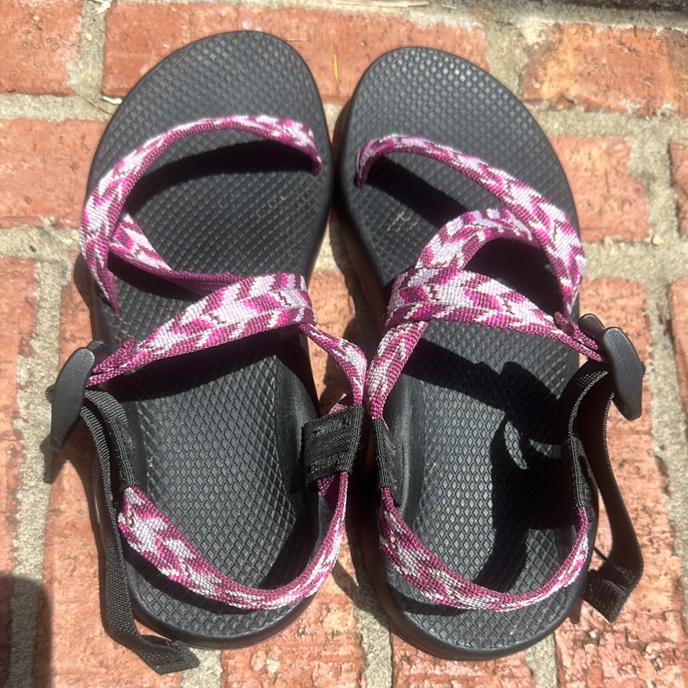 Chaco Black and Pink Sandals